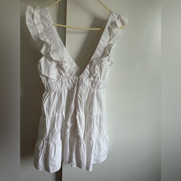White A&F Ruffle Dress - Picture 4 of 5